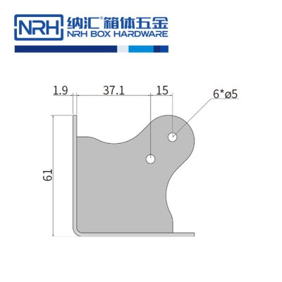 纳汇/NRH7301-60 木箱护角 铝箱包边 重型木箱包角 工具箱包角 方包角